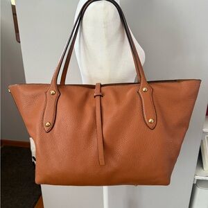 Annabel Ingall Caramel Bibi Leather Shoulder Tote